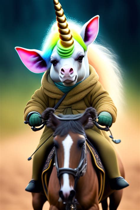 Lexica - Yoda riding a unicorn