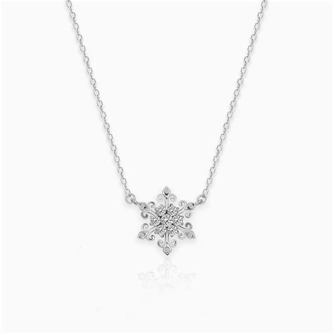 Silver Snowflake Necklace – GIVA