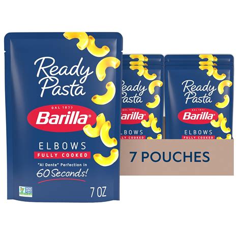 Barilla Ready Pasta, Fully Cooked Elbows Macaroni Pasta, Non-GMO ...