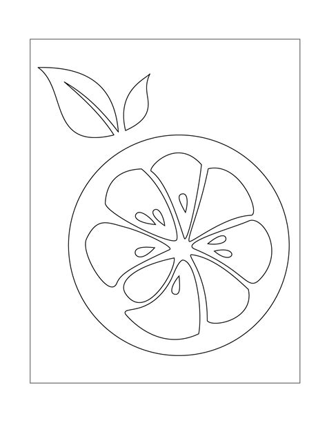 Orange Coloring Pages - Printable Coloring Pages. FREE