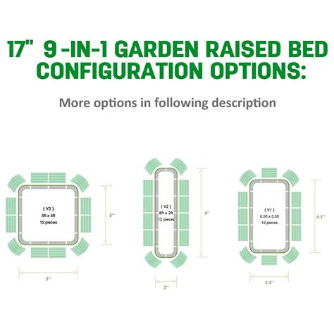 Buy Vego Garden Aluzinc Raised Garden Bed Kits, 17" Tall 9 in 1 Modular ...