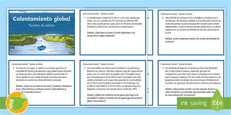 Tarjetas de debate: El calentamiento global (teacher made)