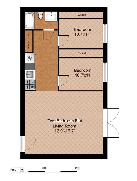 Two Bedroom Apartment Floor Plans