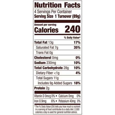 Pepperidge Farm® Snowball Apple Turnovers-Nutrition-Facts
