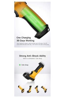 Scanner Inateck Scanner code-barres laser sans fil 2. 4ghz, lecteur ...