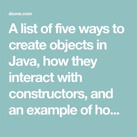 How to Make Objects in Java 的图像结果