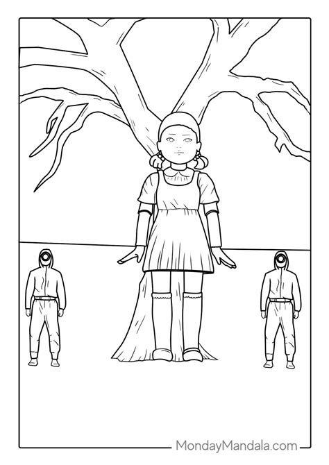 29 Squid Game Coloring Pages (Free PDF Printables) | Coloring pages ...