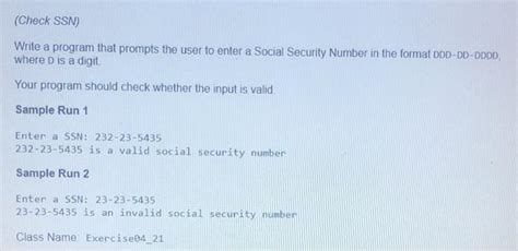 Image result for Java SSN Format