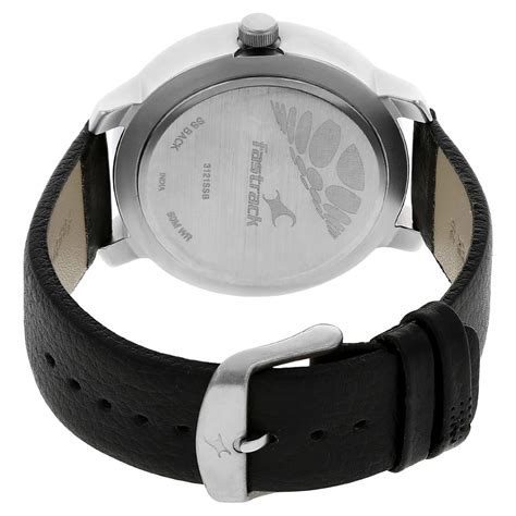 Buy Online Fastrack Quartz Analog Grey Dial Leather Strap Watch for ...