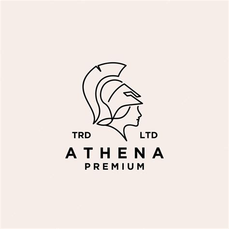 Création de logo vectoriel premium déesse Athéna | Vecteur Premium