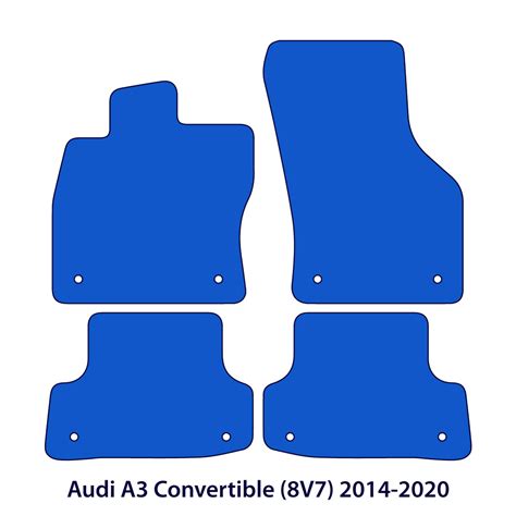 Audi A3 Floor Mats - Convertible 8V7 - Red Sport