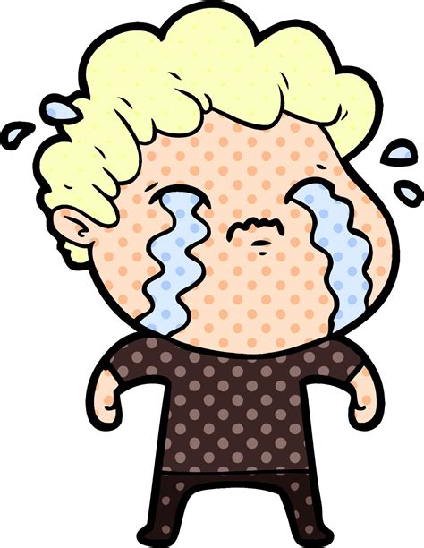 hombre de dibujos animados llorando 12408837 Vector en Vecteezy