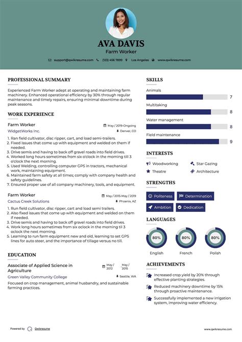 10+ Farm Worker Resume Samples & Templates for 2025