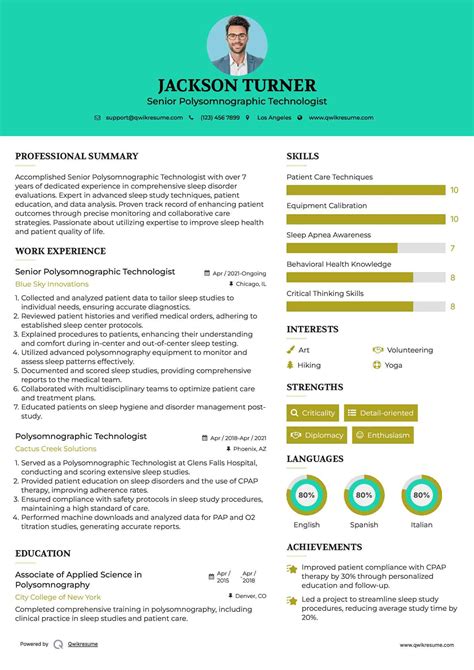 10+ Polysomnographic Technologist Resume Samples & Templates for 2025