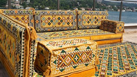 Buy Yellow Floor Cushions, L Shaped Sectional Sofas, Arabic Sofa Set ...