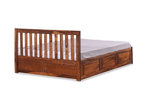 Cube Classic Bed with Storage - Solid Wood Furniture Online , Buy Beds ...