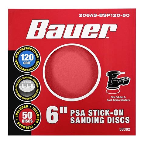 6 in., 120 Grit PSA Sanding Discs with Zirconia Alumina Grain, 50-Pack