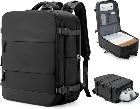 Amazon.com: coowoz Large Travel Backpack Carry On for Women Man Black ...