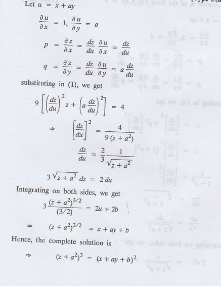 Example Solved Problems and Exercise on p.d.e Type 3(a) Equation of the ...