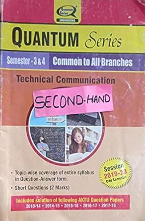 Buy Quantum Series Semester 3&4 Technical Communication Condition Note ...