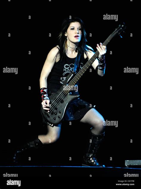 Emma Anzai of band 'Sick Puppies' performing live on stage at the Air ...