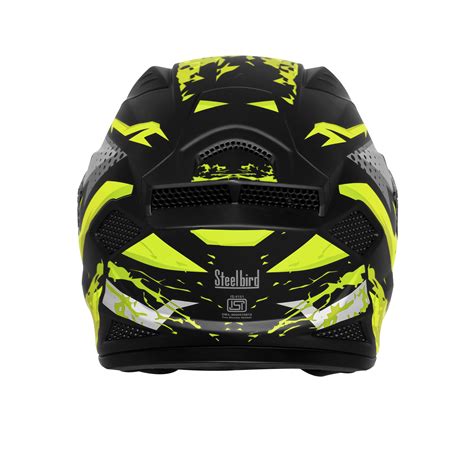 Steelbird Sbh 25 Albus Black Neon Full Face Helmet – Sparkly Helmets