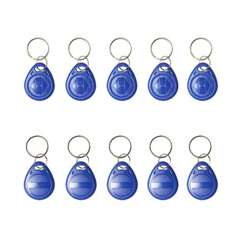 ETEKJOY 10 PCS Writable 125kHz RFID Key Fob Proximity ID Card Token Tag ...