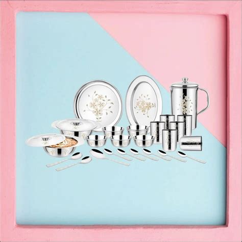Stainless Steel Dinner Set - Dinner Set -Pearl (Plain) Manufacturer ...