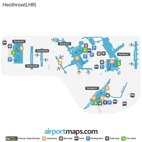 Terminal map of London Heathrow Airport (LHR) | Airportmaps.com