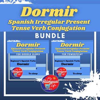 Dormir - Spanish Irregular Present Tense Verb Conjugation Bundle