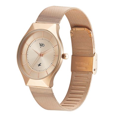 Buy Online Fastrack Vyb Successor Quartz Analog Rose Gold Dial ...
