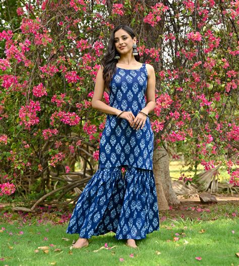 Aprajita indigo set – Kameez.co