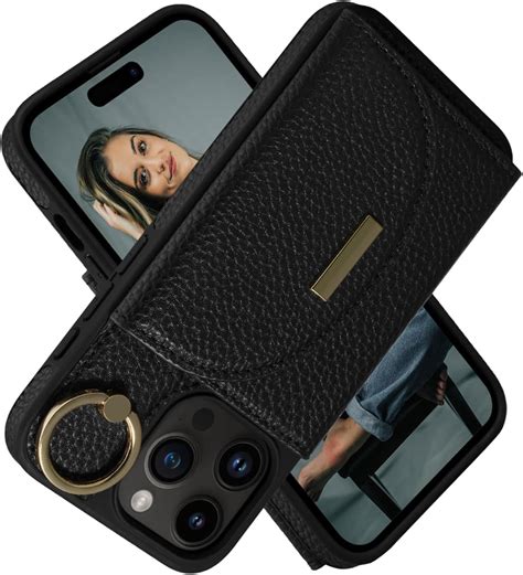 Amazon.com: Keallce Wallet Flip Case for iPhone 16 Pro Max Black | 6.9 ...