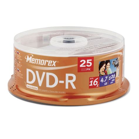 Memorex DVD-R 16x 4.7GB 25 Pack Spindle - Buy Memorex DVD-R 16x 4.7GB ...
