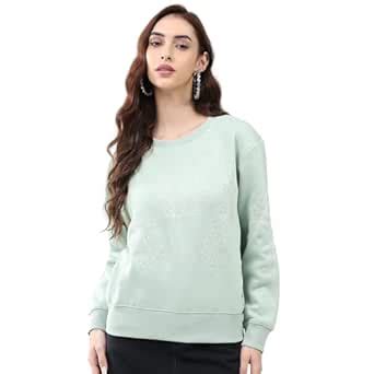 Buy Monte Carlo Women's Regular Fit Sweatshirt | Self Design Pattern ...