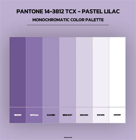 PANTONE 14-3812 TCX - Pastel Lilac color palettes - colorxs.com
