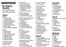 Wedding Gifts List by Wedding Registry Checklist From The Container Store With Wedding Gifts List
