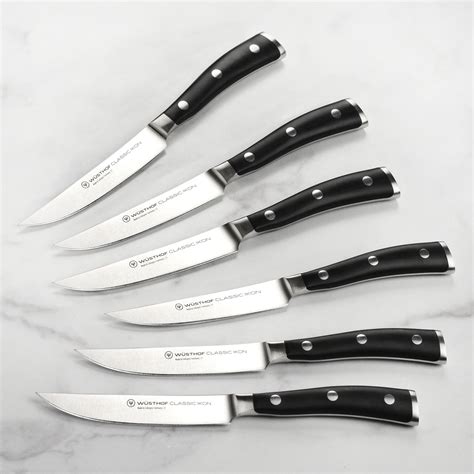 Wusthof Classic Ikon Steak Knives - 6 Piece Set with Case – Cutlery and ...