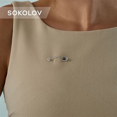 Серебряная брошь-булавка 925 проба, серебро SOKOLOV - купить с ...