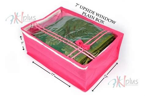 Pvc Saree Cover - 7" upside plain Large Saree Cover box Manufacturer ...