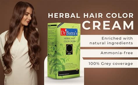 Dr Batra's Herbal Hair Color Cream- Brown | Herbal Hair Color without ...