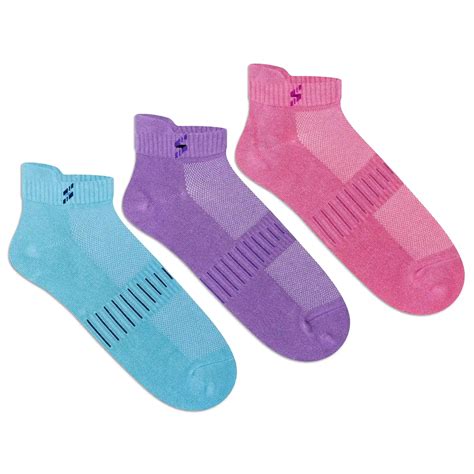 Sky Blue Purple Pink Bamboo Ankle Socks for Women