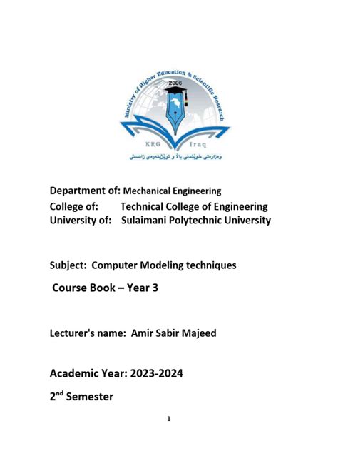 Computer Modeling Techniques | PDF | Numerical Analysis | Matrix (Mathematics)