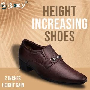 Baxxico Men's Height Increasing Formal Slip-on Office Wear Buckle Shoes ...