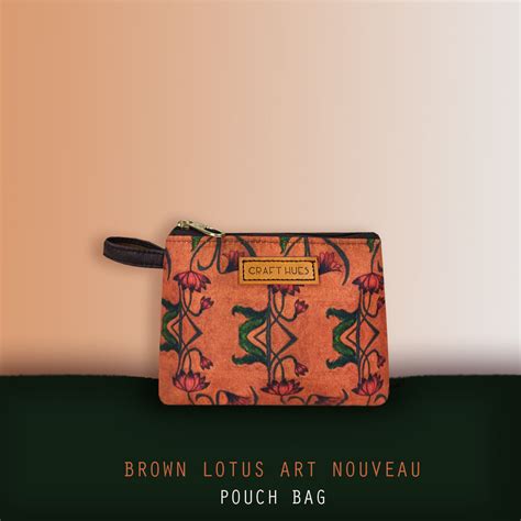 Brown Lotus Art Nouveau Multi-purpose Pouch – Crafthues