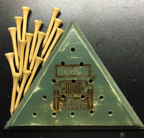Willys Wooden Triangle Golf Tee Game - Etsy