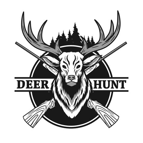 deer hunting logo emblem design 26234040 Vector Art at Vecteezy