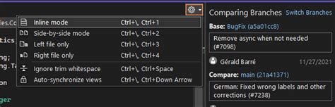 Image result for Visual Studio Show Git Diff