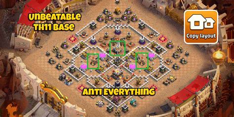 Unbeatable TH11 Clan War Base Layout - ClashCodes