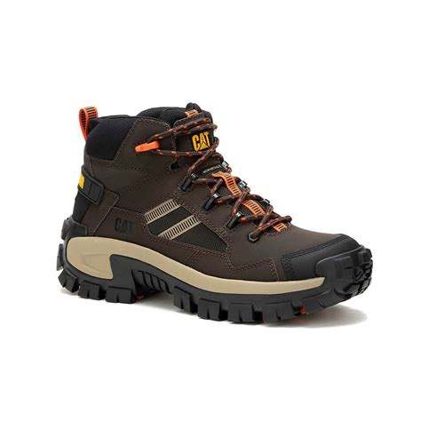 Caterpillar Boots India Store - Invader Mid Vent Composite Toe Men Coffee